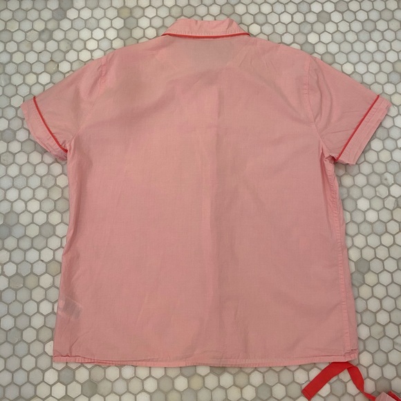 J. Crew Pink Pajama Set Shorts/Short Sleeve. Large - Picture 4 of 10